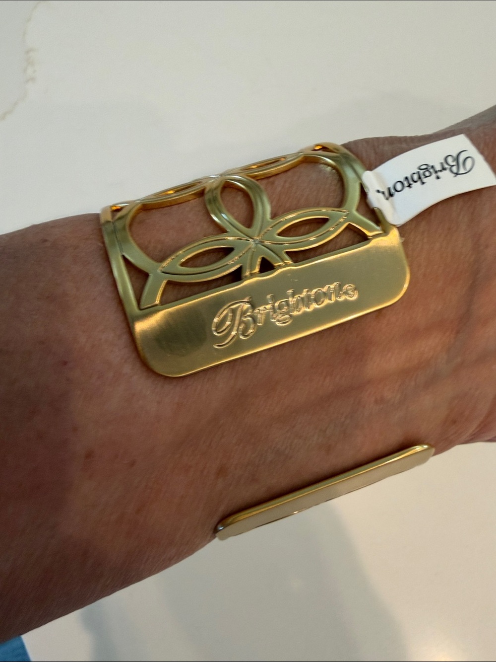 NWT Brighton Gold Floral Cutout Cuff Bracelet - Picture 11 of 12